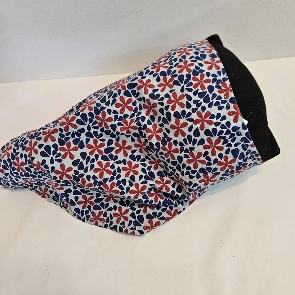 Upcycled Floral Dog Bandana M/L Velcro Closure Host Pick Pet Accessory Patriotic